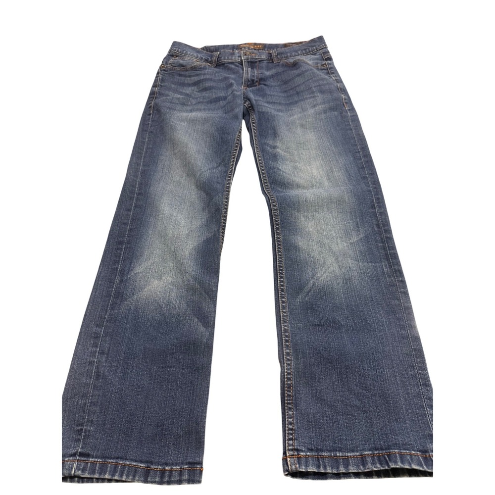 Ring of Fire Mens Straight Leg Jeans Medium Wash Blue Denim 30x28 Stretch